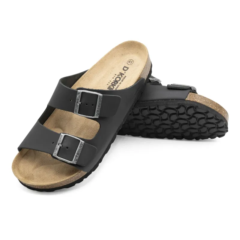 Paris hombre Negro cuero engrasado