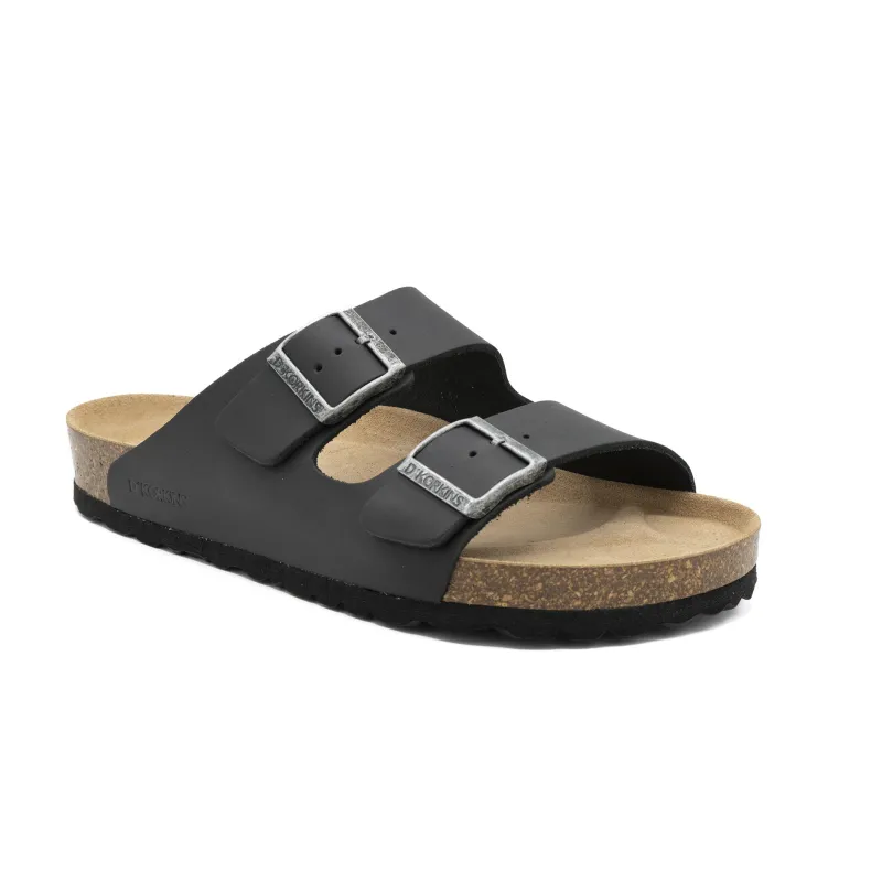 Paris hombre Negro cuero engrasado