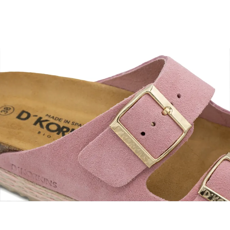 Paris trenza rosa serraje plataforma