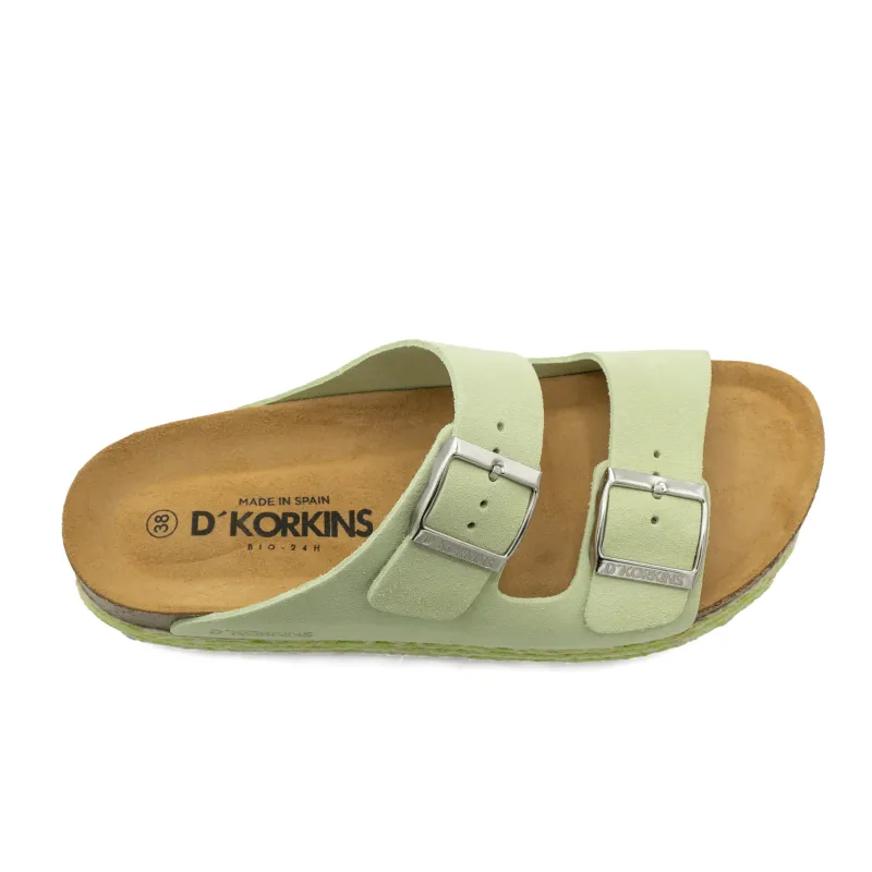 Paris trenza menta serraje plataforma