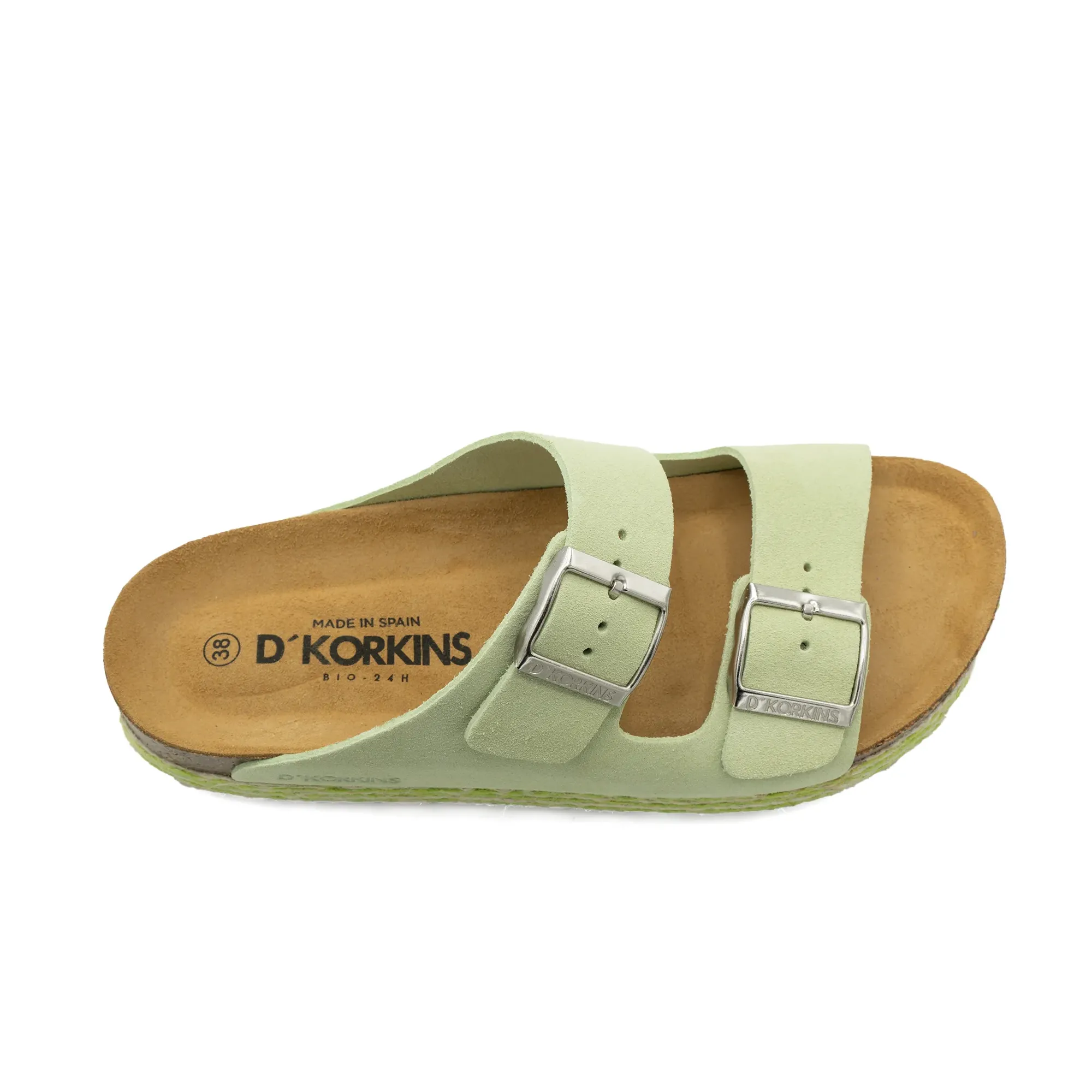 Paris trenza menta serraje plataforma