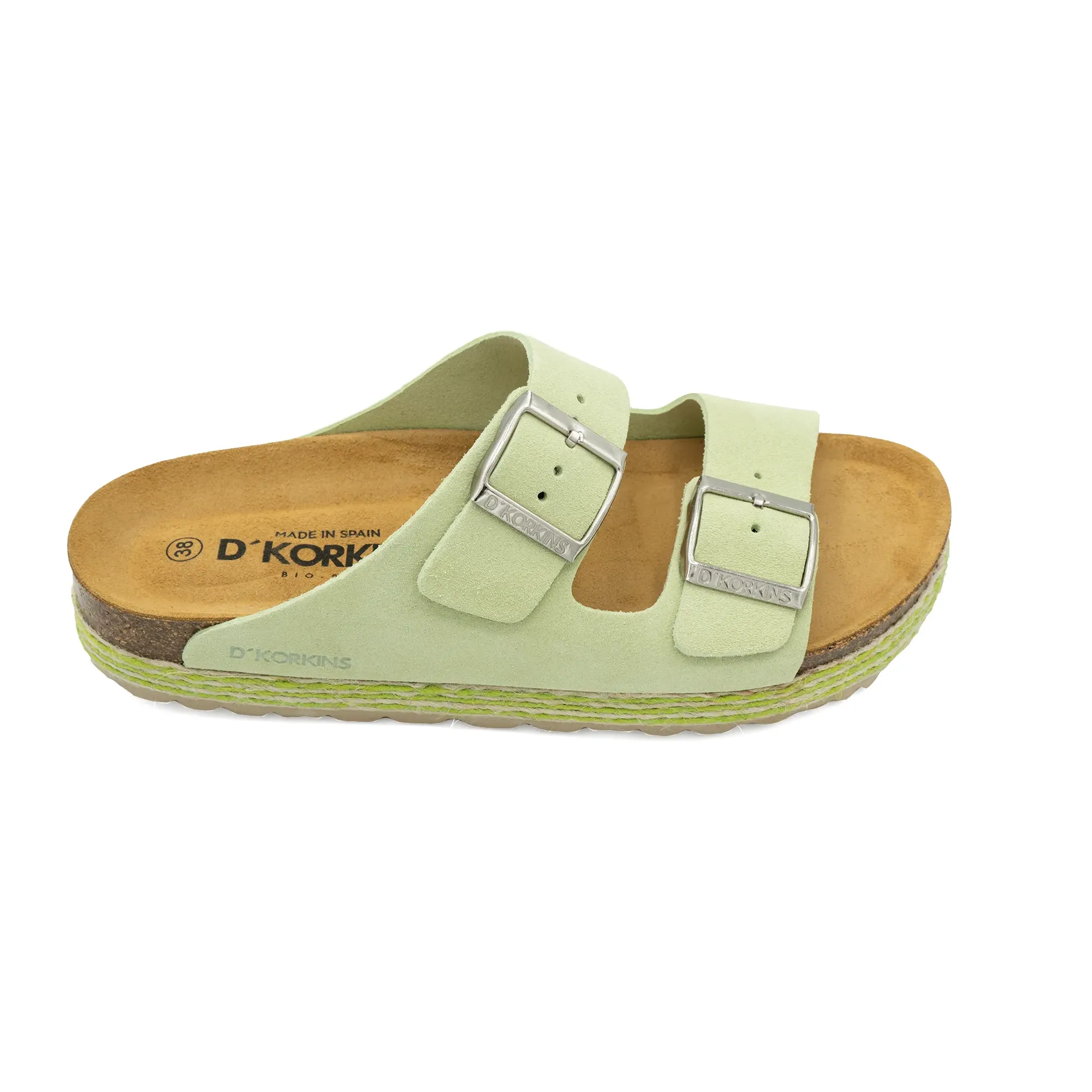 Paris trenza menta serraje plataforma