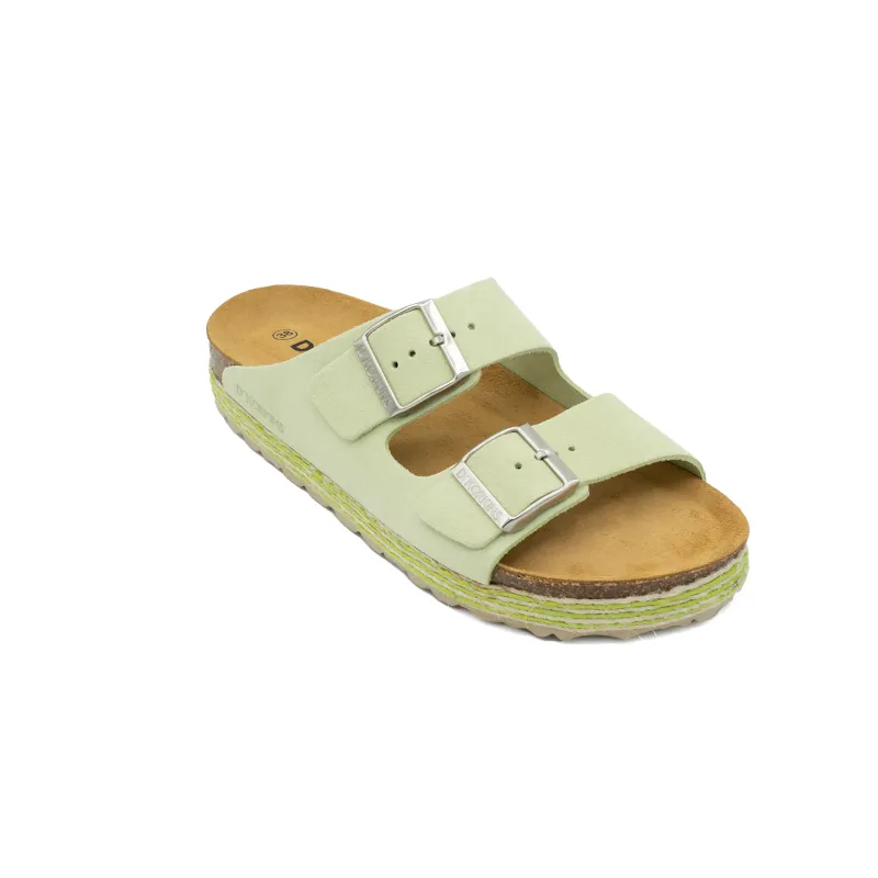 Paris trenza menta serraje plataforma