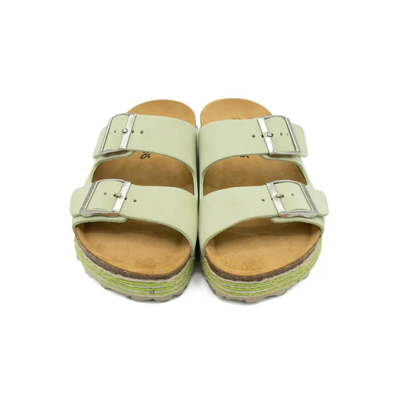 Paris trenza menta serraje plataforma