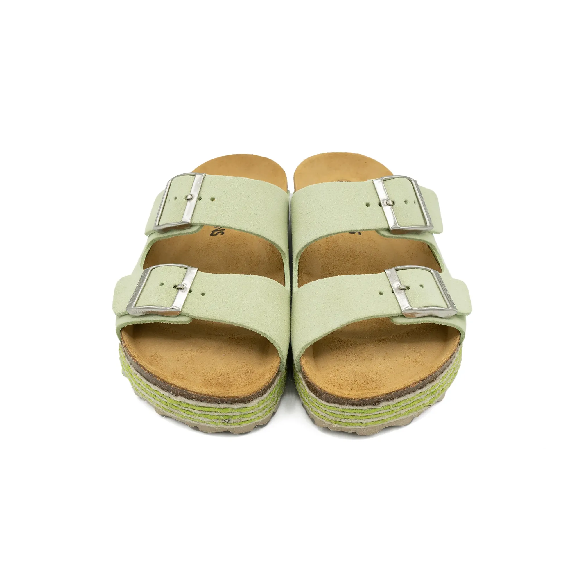 Paris trenza menta serraje plataforma