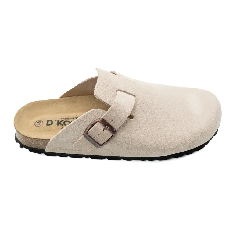 Zueco en piel serraje D´Korkins