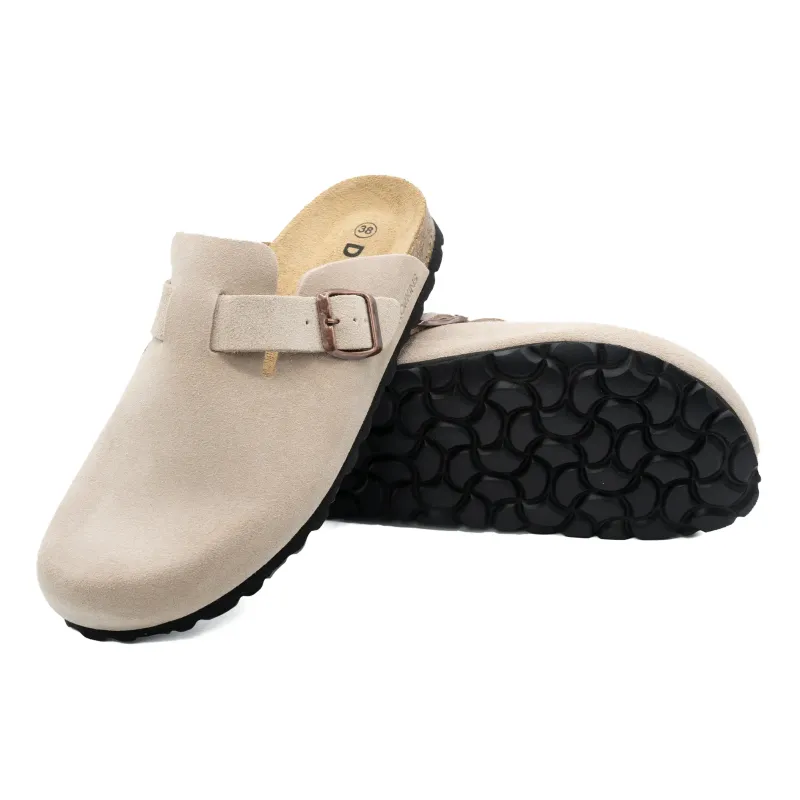 Zueco en piel serraje D´Korkins