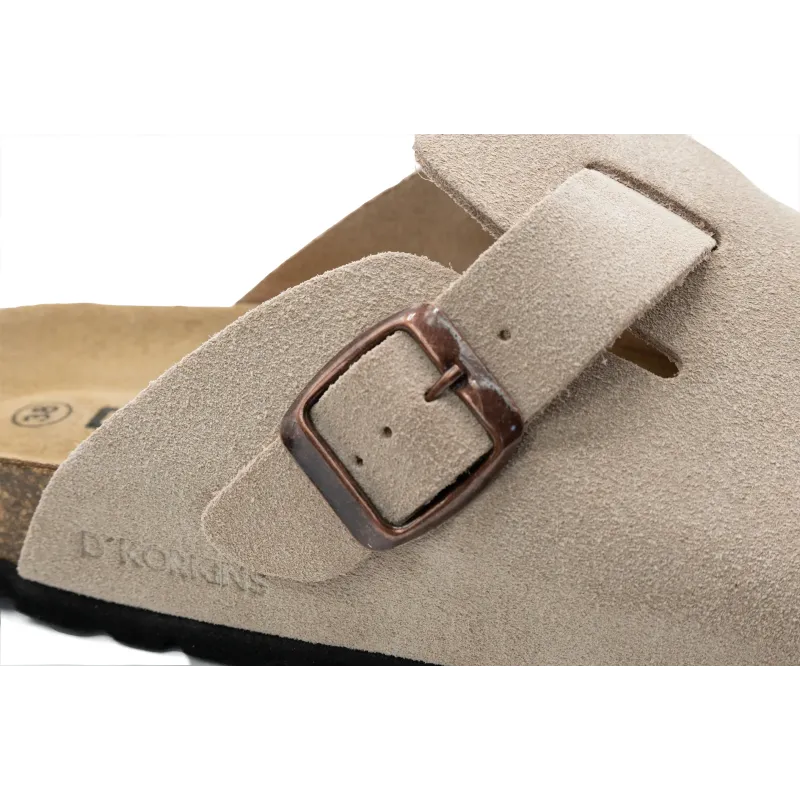 Zueco en piel serraje D´Korkins