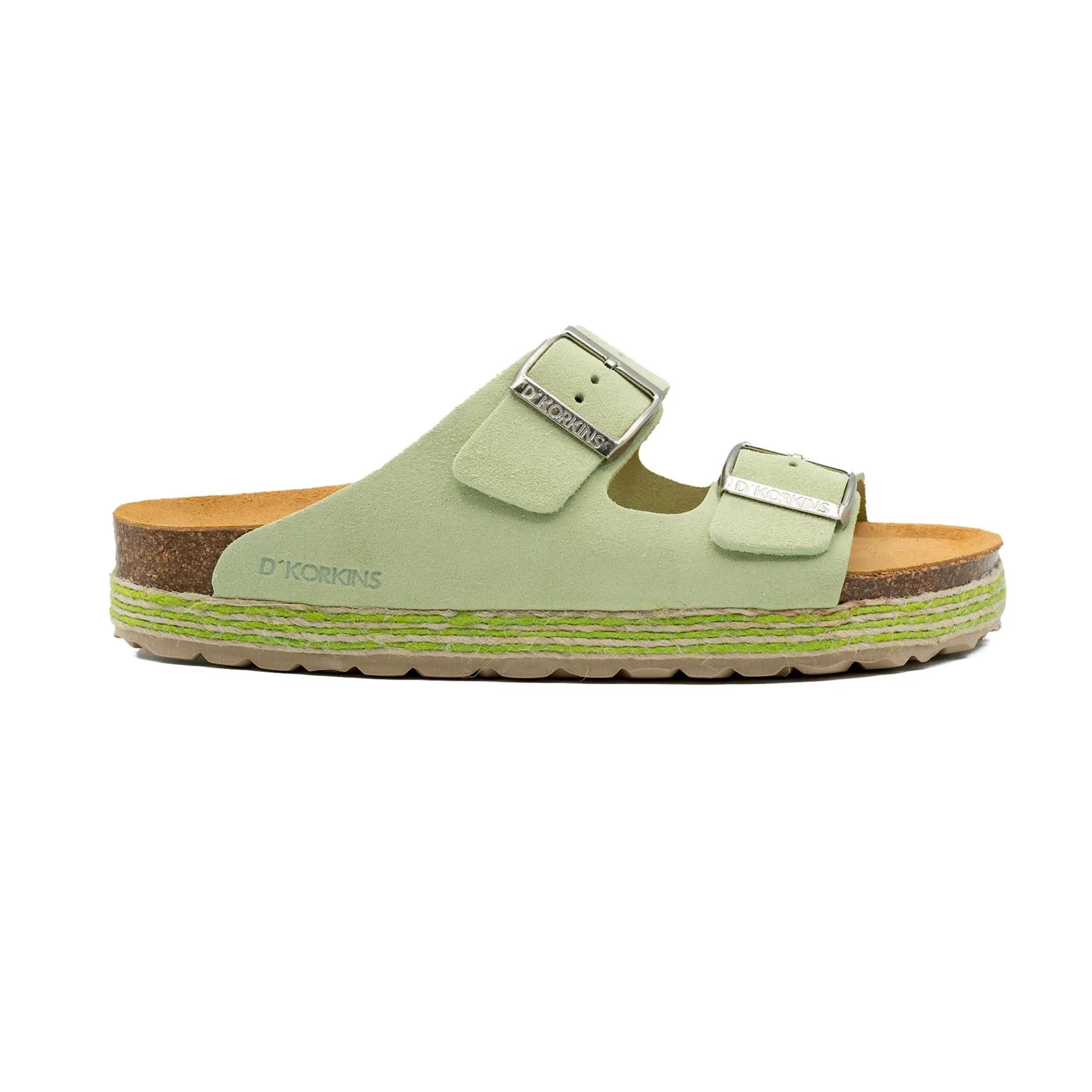 Paris trenza menta serraje plataforma